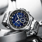 CURREN Luxury Brand Watches for Men Casual Sporty Quartz Wristwatch with 316 Stainless Steel Band Chronograph Clock Male Silver