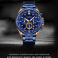CURREN Luxury Brand Watches for Men Casual Sporty Quartz Wristwatch with 316 Stainless Steel Band Chronograph Clock Male Silver