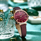 CURREN Fashion Women's Watches Leather Strap Quartz Wristwatch Classic Simple Thin Watch
