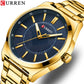 CURREN Man Watch Fashion Stainless Steel Quartz Wristwatches Top Brand Simple Thin Watches for Men Gold Clock
