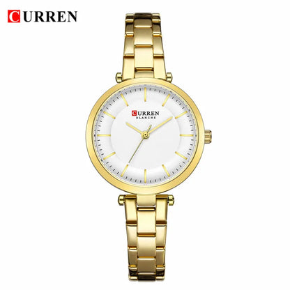 CURREN  Elegant Ladies Wristwatch Stainless Steel Dial Quartz Women's Bracelet Watches Classic Female Clock
