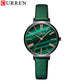 CURREN Fashion Women's Watches Leather Strap Quartz Wristwatch Classic Simple Thin Watch