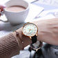 CURREN Branded Women's Watches 2021 Lux Elegant Ladies Wristwatch with Leather Bracelet Royal Blue