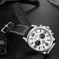 Fashion Classic Black White Chronograph Watch Men CURREN Men's Watches Casual Quartz Wristwatch Male Clock Reloj Hombre