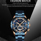 CURREN New Fashion Watches with Stainless Steel Top Brand Luxury Sports Chronograph Quartz Watch Men Relogio Masculino