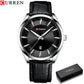 CURREN Simple Men Leather Watch Man Luxury Brand Quartz Watches Relogio Masculino Casual Wristwatch Male Clock Blue