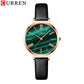 CURREN Fashion Women's Watches Leather Strap Quartz Wristwatch Classic Simple Thin Watch