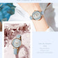 CURREN Branded Women's Watches 2021 Lux Elegant Ladies Wristwatch with Leather Bracelet Royal Blue