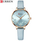 CURREN Watches Women Brand Leather Quartz Wristwatches Luxury Design Clock for Ladies Charm Flowers Dial Montre Femme