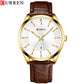 CURREN Simple Men Leather Watch Man Luxury Brand Quartz Watches Relogio Masculino Casual Wristwatch Male Clock Blue