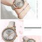 CURREN Watches Women Fashion Leather Quartz Wristwatch Charming Rhinestone Female Clock Zegarki Damskie