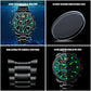 CURREN Fashion Quartz Watches Men Casual Sport Wristwatch with Stainless Steel Chronograph Dial Clock with Luminous