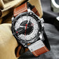 CURREN Watches Top Brand Fashion Leather Wristwatch Casual Quartz Men's Watch New Chic Luminous hands Clock