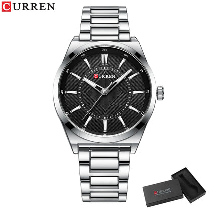 CURREN Man Watch Fashion Stainless Steel Quartz Wristwatches Top Brand Simple Thin Watches for Men Gold Clock