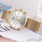 MEGIR Fashion Watches for Women Luxury Elegant Ladies Clock Chronograph Stainless Steel Strap Quartz Wristwatch Reloj Mujer 2011