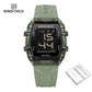 NAVIFORCE Women Watch Waterproof Personality Square Wristwatches LED Digital Silicone Strap Sport Electronic Clock Montre Femme