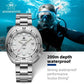 ADDIESDIVE Business Automatic Mechanical Man Watch Silver Premium Luxury 200M Dive Waterproof NH35A Stainless Steel Mens Watches