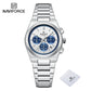 NAVIFORCE Trend Brand Stainless Steel Couple Watch Quartz Date Display Chronograph for Lovers Waterproof Fashion Wild Wristwatch