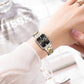 CURREN Luxurious Elegant Women's Watches Classic Rectangular Dial with Rhinestones Luminous Hands Waterproof