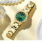 CURREN Luxury Elegance Watch for Women Simple Quartz Wristwatches with Sparkling Rhinestones Stainless Steel Bracelet Waterproof