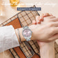 CURREN NEW Luxury Stainless Steel Wristwatches for Ladies Romantic Rose Pink with Rhinestones Roman Numeral Dial