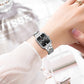 CURREN Luxurious Elegant Women's Watches Classic Rectangular Dial with Rhinestones Luminous Hands Waterproof