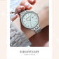 CURREN Fashion Brand Ladies Two Tone Watches Simple Quartz Waterproof Wristwatch for Women with Auto Date