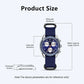 MEGIR Luxury Quartz Watches for Men Blue Canvas Strap Sport Leisure Chronograph Luminous Waterproof Male Wristwatch Clock 2247