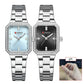 CURREN Luxury Elegant Wristwatches with Stainless Steel Band,Stylish Quartz Watch with Sparkling Rhinestone Dial for Gift