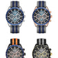 MEGIR Classic Quartz Watch for Men Waterproof Multi-Function Sport Chronograph Fashion Canvas Strap Male Wristwatch Clock 8121