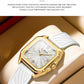 CURREN Chic Elegant Women's Watch Square Minimalist Dial with Luminous Hands Luxury Simple Quartz Wristwatch Ladies