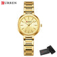 CURREN Luxury Slim Watch for Women Elegant Minimalist Dial Quartz Wristwatches Ladies with Luminous Hands Waterproof 9109
