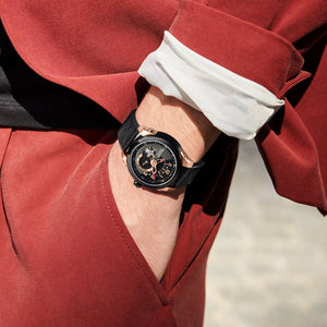 MEGIR Men Luxury Sport Automatic Movement Mechanical Watch Leather Business Wristwatch Clock Big Dial Relogio Masculino 62050