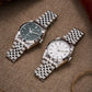 Baltany S4102 Business Man Automatic Mechanical Wristwatch 36mm Linen Dial Engine Turned Bezel NH35 Luxury Dress Watch For Man