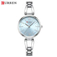 CURREN Luxury Brand Ladies Dress Wristwatch Waterproof Stainless Steel Strap Elegant Charming Dial with Rhinestones Women Watch