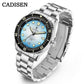 CADISEN Mechanical Automatic Watch Luxury Sapphire Japan MIYOTA 8215 Blue Wristwatch Ceramic Ring Waterproof Gift Men Watch