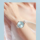 CURREN Fashion Quartz Wristwatches for Women Simple Stainless Steel Watch Bracelet with Flower Design Dial