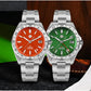 San Martin 39mm Aventurine Gemstone Dial Luxury Men's Watch NH34 GMT Automatic Mechanical Sapphire Waterproof Luminous SN0129