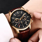LIGE New Brown Leather Watch for Men Fashion Top Brand Luxury Men's Quartz Wristwatches Casual Waterproof Luminous Chronograph