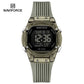 NAVIFORCE Women Watch Luxury Polygon Dial Elegant Comfortable 50M Waterproof Silicone Band Fashion Women Gift Electronic Watches