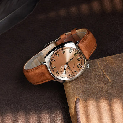 Baltany S4046G Dress Watch Man Luxury Gold Case Automatic Watch Stainless Steel Square Retro 1921 Mechanical Wristwatch Man