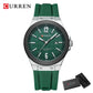 CURREN Fashion Minimalist Men's Watch with Date Display Casual Silicone Strap Quartz Wristwatches Luminous