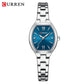 CURREN Silim Simple Quartz Watch for Women Luxury Vintage Wristwatch Luminous Hands Stainless Steel Bracelet Women's Dress Watch