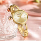 CURREN Luxury Brand Ladies Dress Wristwatch Waterproof Stainless Steel Strap Elegant Charming Dial with Rhinestones Women Watch