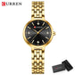 CURREN Luxury Women's Rhinestones Dial Quartz Watch Stainless Steel Band Stylish Elegant Ladies Wristwatches