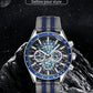 MEGIR Classic Quartz Watch for Men Waterproof Multi-Function Sport Chronograph Fashion Canvas Strap Male Wristwatch Clock 8121
