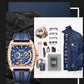 MEGIR Fashion Men Watch Chronograph Luxury Waterproof Military Wristwatch Leather Sport Quartz Date Week Clock Reloj Hombre 2204