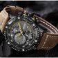 MEGIR Men Watches Luxury Brand Quartz Wristwatch Waterproof Leather Strap Military Sports Clock Chronograph Reloj Hombre 2130