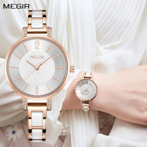 MEGIR Quartz Watch for Women Fashion Brand Casual Wristwatch Clock Waterproof Sport Ladies Dress Clock Montre Femme 7016