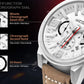 MEGIR Luxury Men's Watch Fashion Simple Casual Sports Watches for Men Leather Strap Waterproof Quartz Chronograph Clock 3010